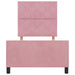 Pat cu arcuri cu headboard Roz 90 x 190 cm Catifea - WALTI WALTI