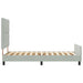 Pat cu arcuri cu headboard Gri deschis 100 x 200 cm Catifea - WALTI WALTI