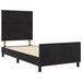Pat cu arcuri cu headboard Negru 100 x 200 cm Catifea - WALTI WALTI