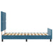Pat cu arcuri cu headboard Albastru închis 100 x 200 cm Catifea - WALTI WALTI