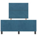Pat cu arcuri cu headboard Albastru închis 120 x 190 cm Catifea - WALTI WALTI