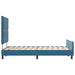 Pat cu arcuri cu headboard Albastru închis 120 x 190 cm Catifea - WALTI WALTI