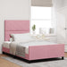 Pat cu arcuri cu headboard Roz 120 x 190 cm Catifea - WALTI WALTI