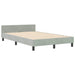 Pat cu arcuri cu headboard Gri deschis 120 x 200 cm Catifea - WALTI WALTI