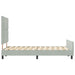 Pat cu arcuri cu headboard Gri deschis 120 x 200 cm Catifea - WALTI WALTI