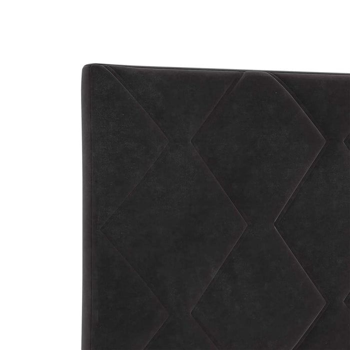 Pat cu arcuri cu headboard Negru 120 x 200 cm Catifea WALTI