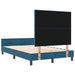 Pat cu arcuri cu headboard Albastru închis 120 x 200 cm Catifea - WALTI WALTI