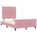 Pat cu arcuri cu headboard Roz 120 x 200 cm Catifea - WALTI WALTI