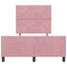 Pat cu arcuri cu headboard Roz 120 x 200 cm Catifea - WALTI WALTI