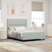 Cadru de pat cu headboard Gri deschis 140 x 190 cm Catifea - WALTI WALTI