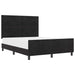 Pat cu arcuri cu headboard Negru 140 x 190 cm Catifea - WALTI WALTI