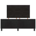 Pat cu arcuri cu headboard Negru 140 x 190 cm Catifea - WALTI WALTI