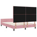 Pat cu arcuri cu headboard Roz 140 x 190 cm Catifea - WALTI WALTI