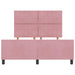 Pat cu arcuri cu headboard Roz 140 x 190 cm Catifea - WALTI WALTI