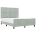 Cadru de pat cu headboard Gri deschis 140 x 200 cm Catifea - WALTI WALTI