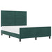 Pat cu arcuri cu headboard Verde închis 160 x 200 cm Catifea - WALTI WALTI