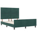 Pat cu arcuri cu headboard Verde închis 160 x 200 cm Catifea - WALTI WALTI