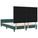 Pat cu arcuri cu headboard Verde închis 160 x 200 cm Catifea - WALTI WALTI