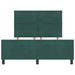 Pat cu arcuri cu headboard Verde închis 160 x 200 cm Catifea - WALTI WALTI