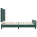 Pat cu arcuri cu headboard Verde închis 160 x 200 cm Catifea - WALTI WALTI