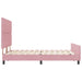 Pat cu arcuri cu headboard Roz 160 x 200 cm Catifea - WALTI WALTI