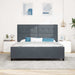 Pat cu arcuri cu headboard Gri închis 180 x 200 cm Catifea - WALTI WALTI