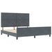 Pat cu arcuri cu headboard Gri închis 180 x 200 cm Catifea - WALTI WALTI