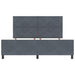 Pat cu arcuri cu headboard Gri închis 180 x 200 cm Catifea - WALTI WALTI