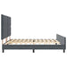 Pat cu arcuri cu headboard Gri închis 180 x 200 cm Catifea - WALTI WALTI