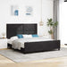Pat cu arcuri cu headboard Negru 180 x 200 cm Catifea - WALTI WALTI