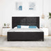 Pat cu arcuri cu headboard Negru 180 x 200 cm Catifea - WALTI WALTI