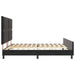 Pat cu arcuri cu headboard Negru 180 x 200 cm Catifea - WALTI WALTI