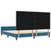 Pat cu arcuri cu headboard Albastru închis 180 x 200 cm Catifea - WALTI WALTI