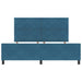 Pat cu arcuri cu headboard Albastru închis 180 x 200 cm Catifea - WALTI WALTI
