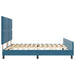 Pat cu arcuri cu headboard Albastru închis 180 x 200 cm Catifea - WALTI WALTI