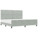 Pat cu arcuri cu headboard Gri deschis 200 x 200 cm Catifea - WALTI WALTI