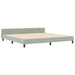 Pat cu arcuri cu headboard Gri deschis 200 x 200 cm Catifea - WALTI WALTI