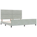 Pat cu arcuri cu headboard Gri deschis 200 x 200 cm Catifea - WALTI WALTI