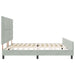 Pat cu arcuri cu headboard Gri deschis 200 x 200 cm Catifea - WALTI WALTI