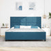 Pat cu arcuri cu headboard Albastru închis 200 x 200 cm Catifea - WALTI WALTI