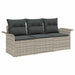 Set de canapele pentru grădină 3 pcs Gri deschis Rattan poli - WALTI WALTI