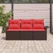 Set de canapele pentru grădină cu pernă 3 pcs Maro Rattan poli - WALTI WALTI