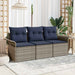 Set de canapele pentru grădină cu pernă 3 pcs Gri Rattan poli - WALTI WALTI