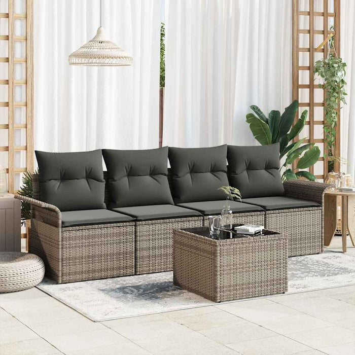 Set de canapele pentru grădină Manual 5 pcs Gri 55 x 55 x 37 cm - WALTI WALTI