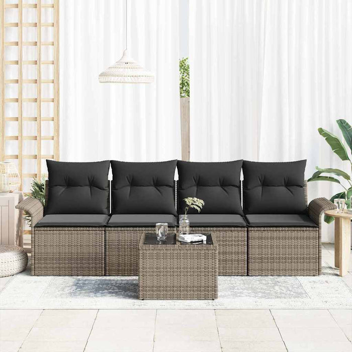 Set de canapele pentru grădină Manual 5 pcs Gri 55 x 55 x 37 cm - WALTI WALTI