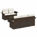 Set de canapele pentru grădină 6 pcs Maro, Crem 55 x 55 x 37 cm - WALTI WALTI