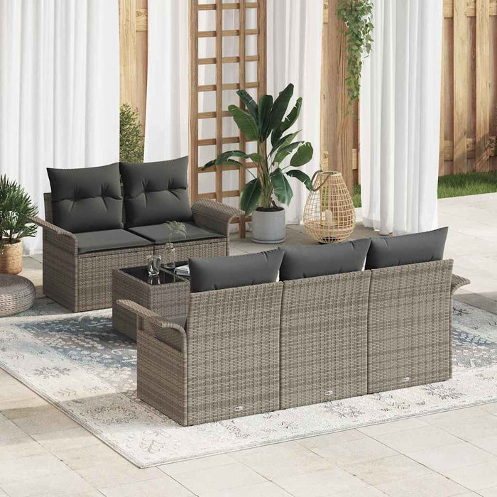Set de canapele pentru grădină Manual 6 pcs Gri 55 x 55 x 37 cm - WALTI WALTI