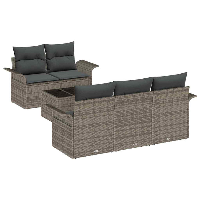 Set de canapele pentru grădină Manual 6 pcs Gri 55 x 55 x 37 cm - WALTI WALTI