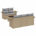 Set de canapele pentru grădină 6 pcs Bej, Gri 55 x 55 x 37 cm - WALTI WALTI