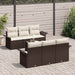 Set de canapele pentru grădină 7 pcs Maro, Crem 55 x 55 x 37 cm - WALTI WALTI